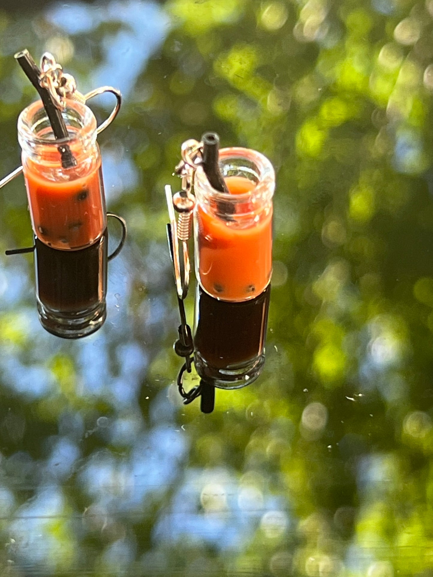 Brown Boba Tea Earrings