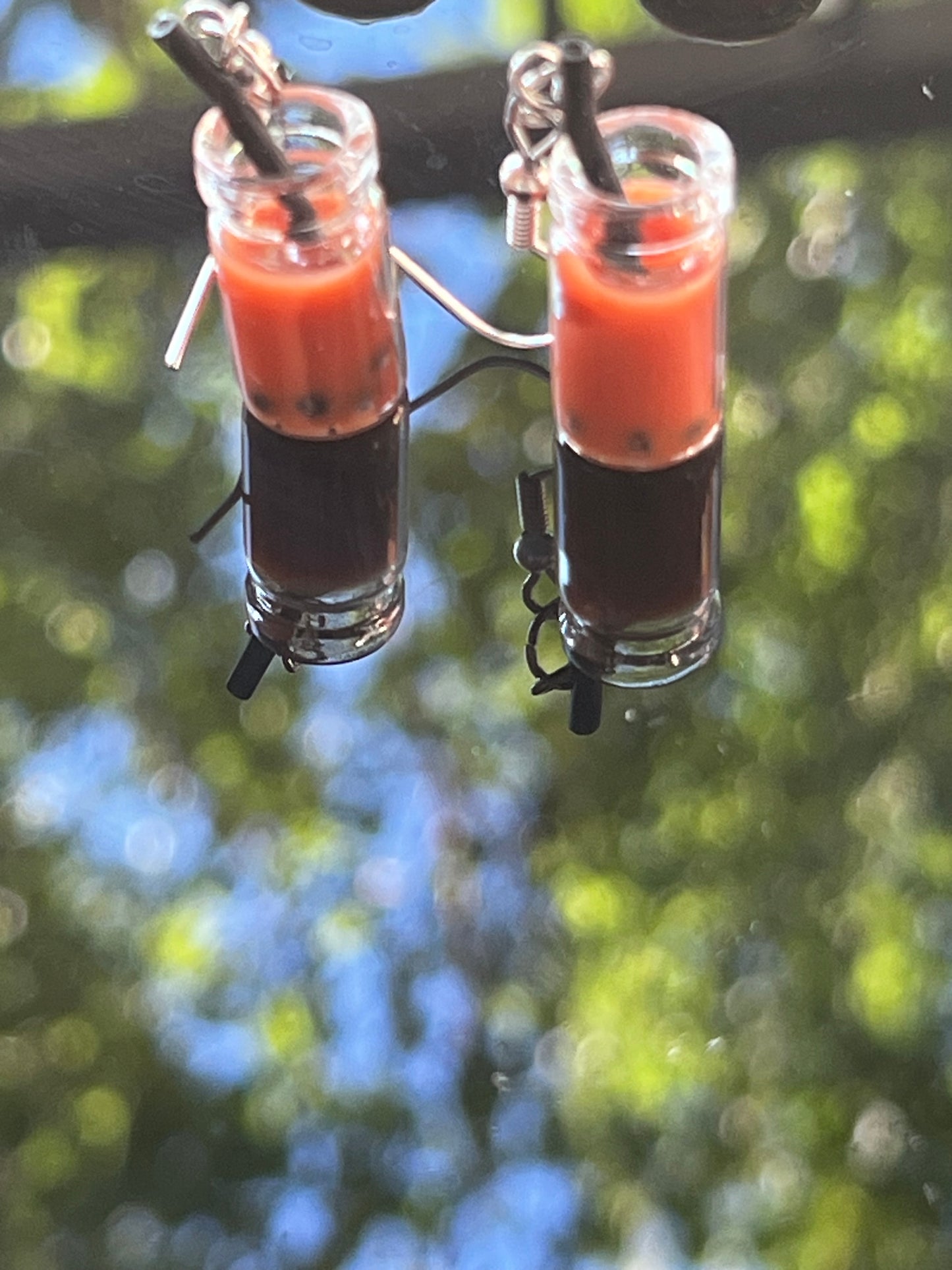 Brown Boba Tea Earrings