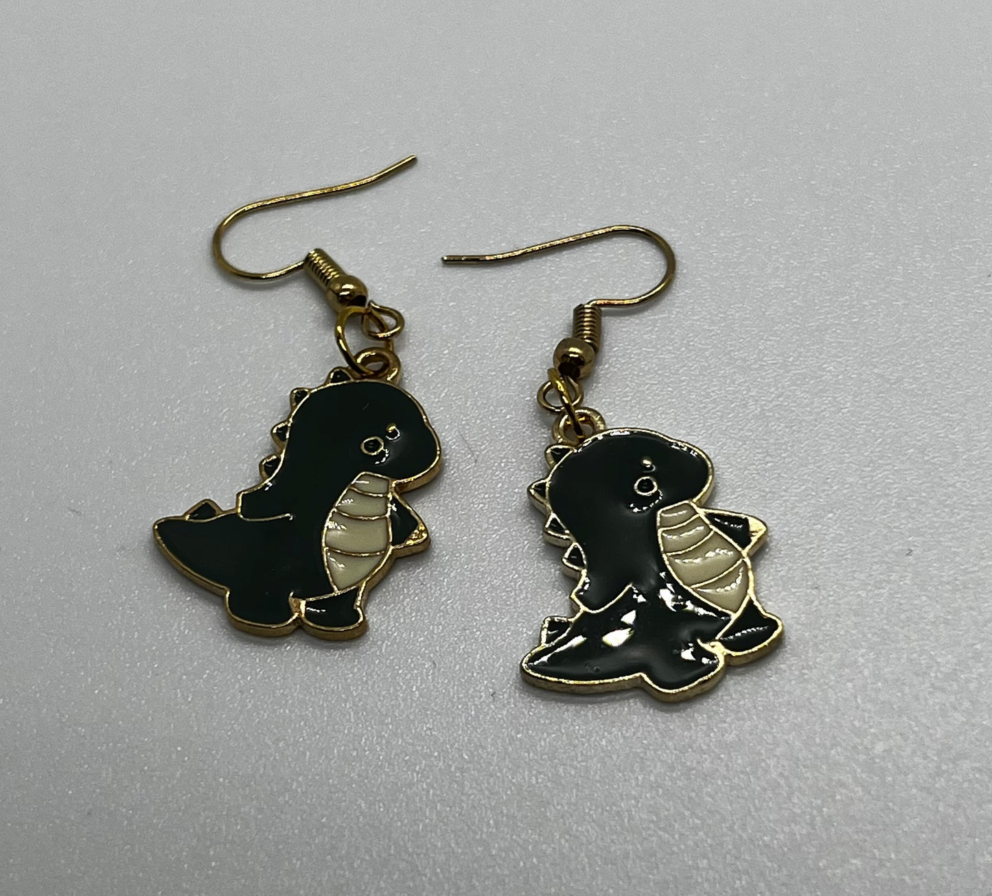Green Dino Earrings