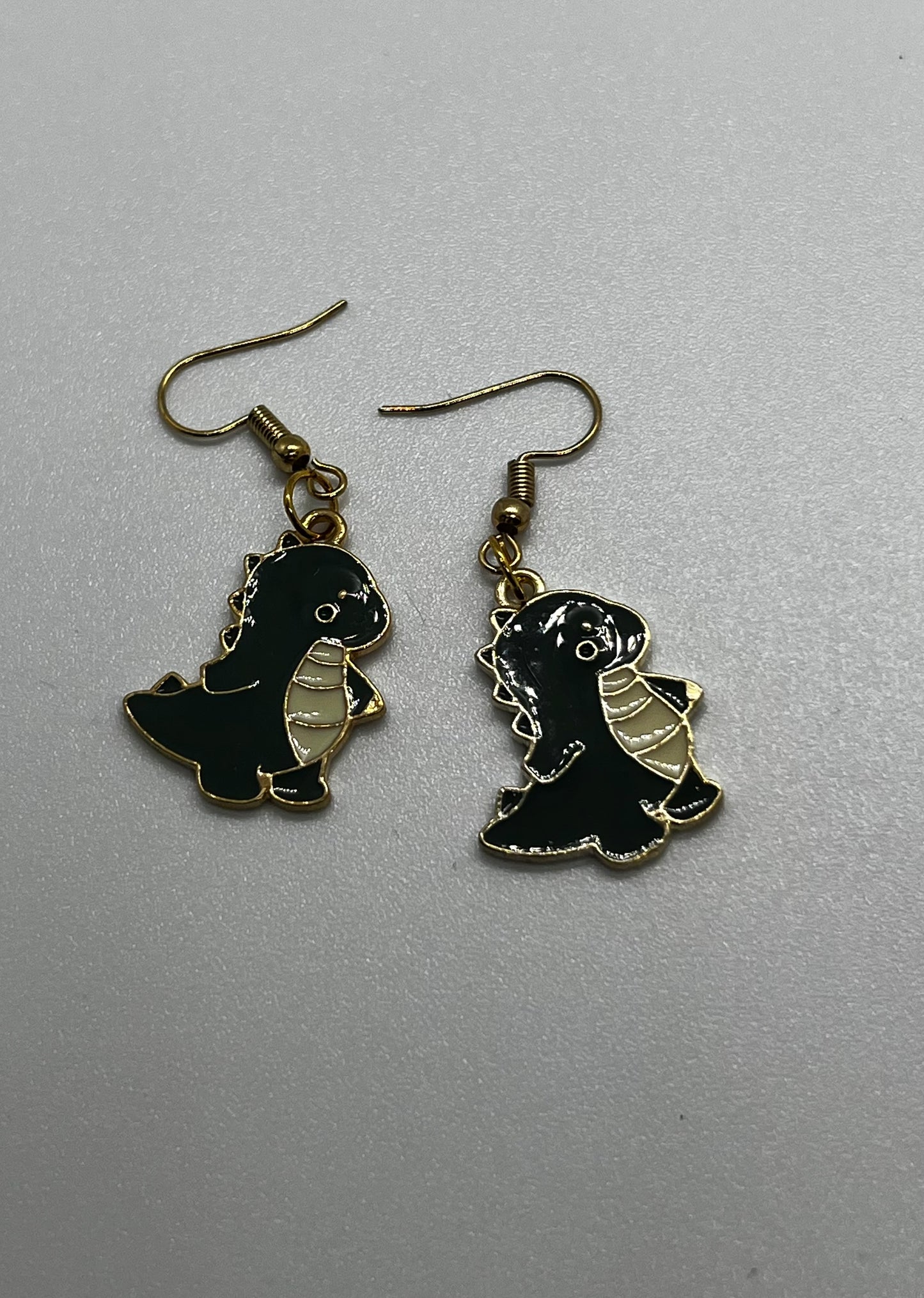 Green Dino Earrings