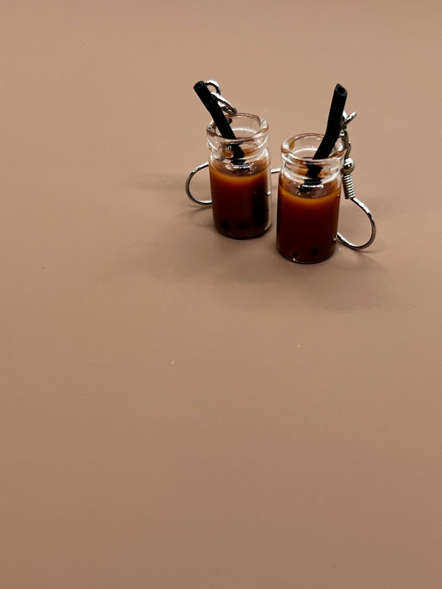 Brown Boba Tea Earrings