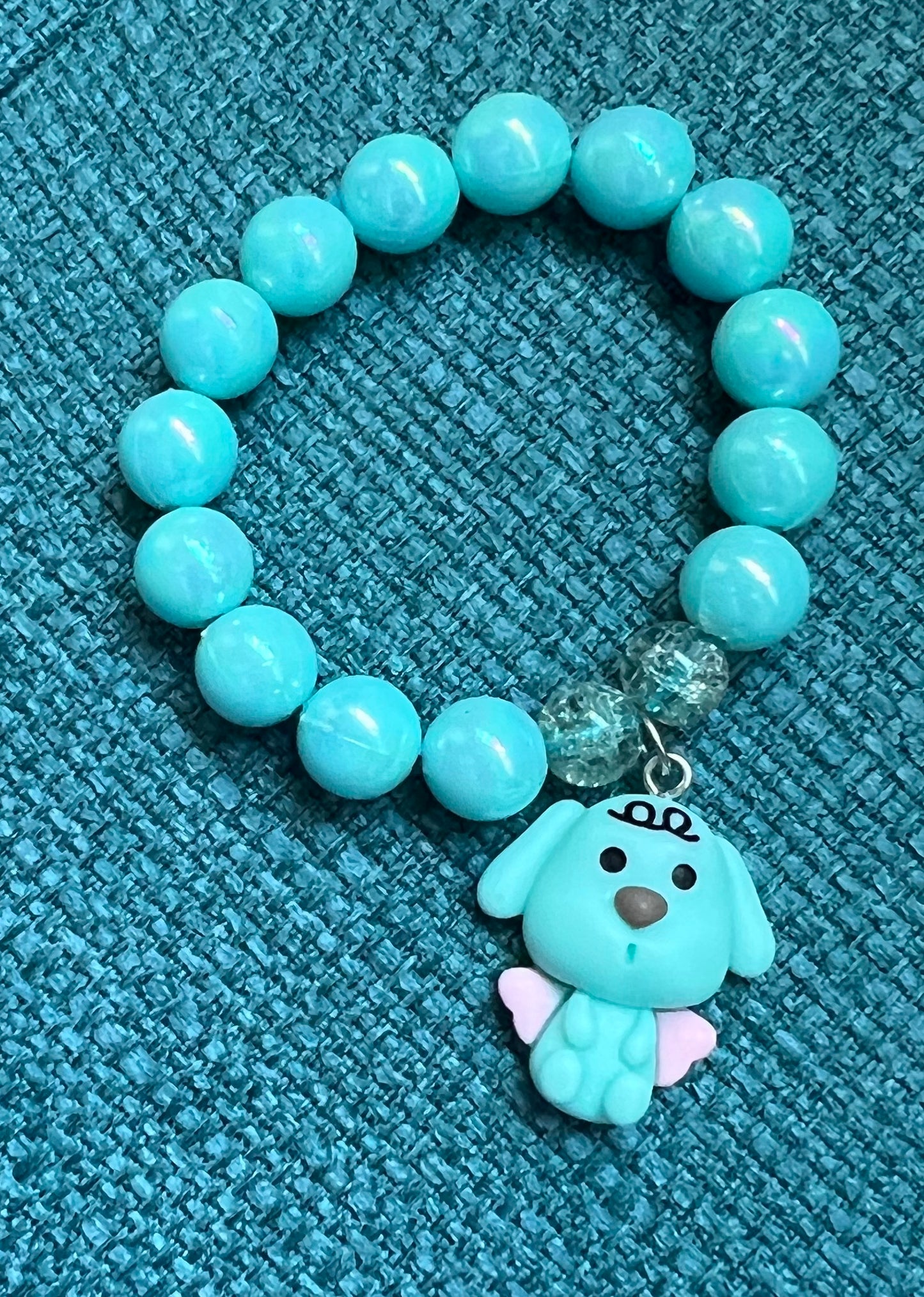 Blue dog w/ wings bracelet