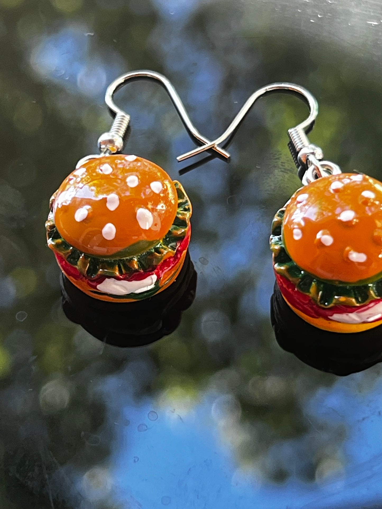 Burger Earrings