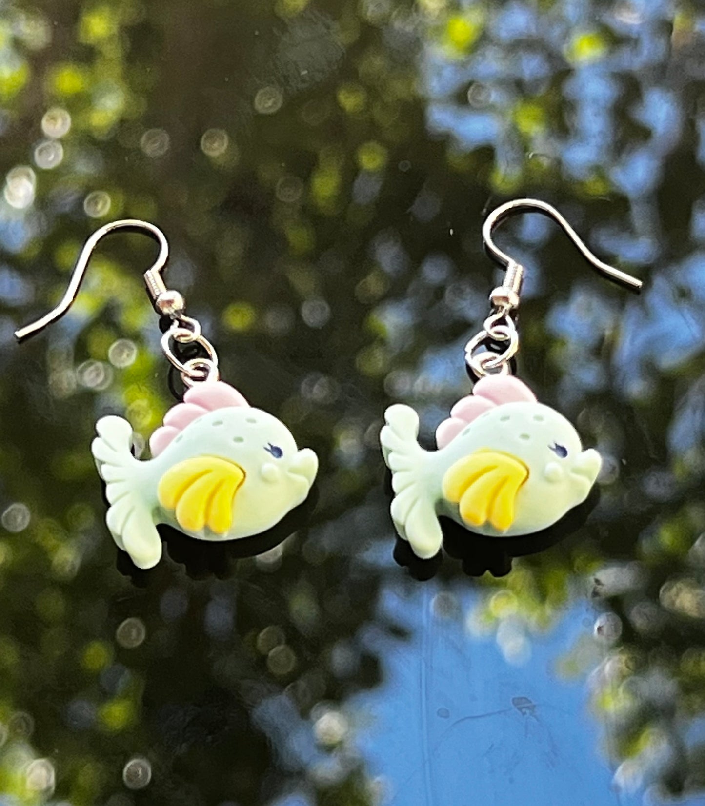 Teal Fishy Earrings