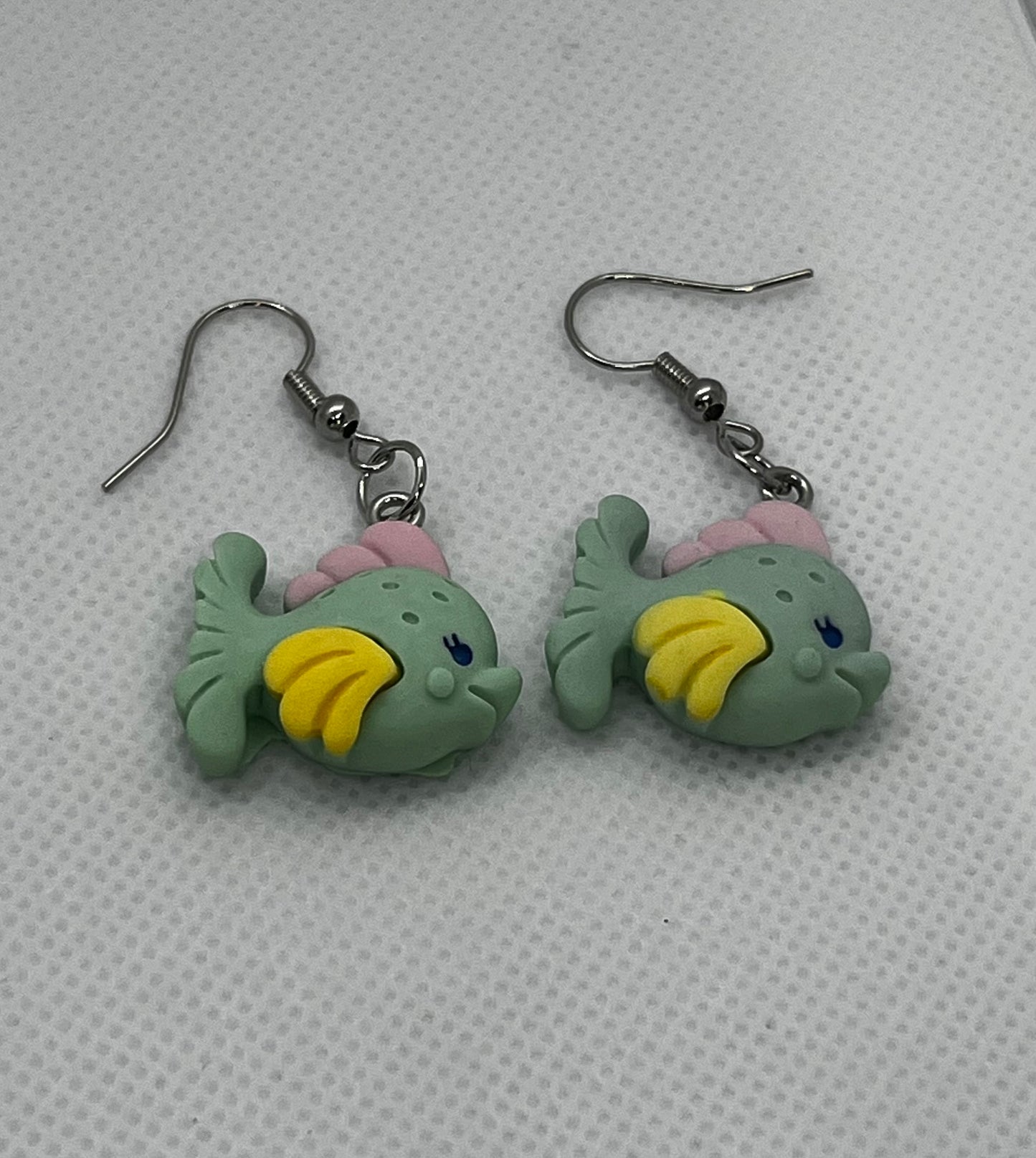 Teal Fishy Earrings