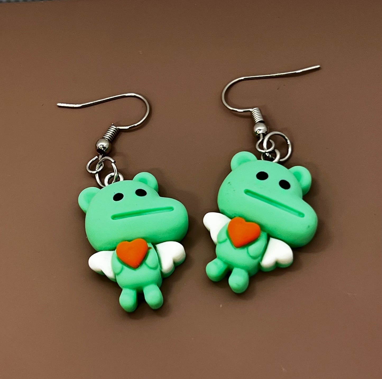 Love frog earrings