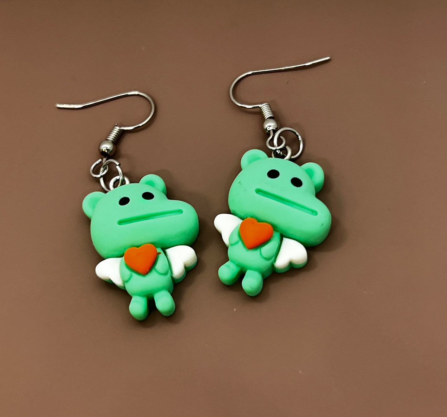 Love frog earrings