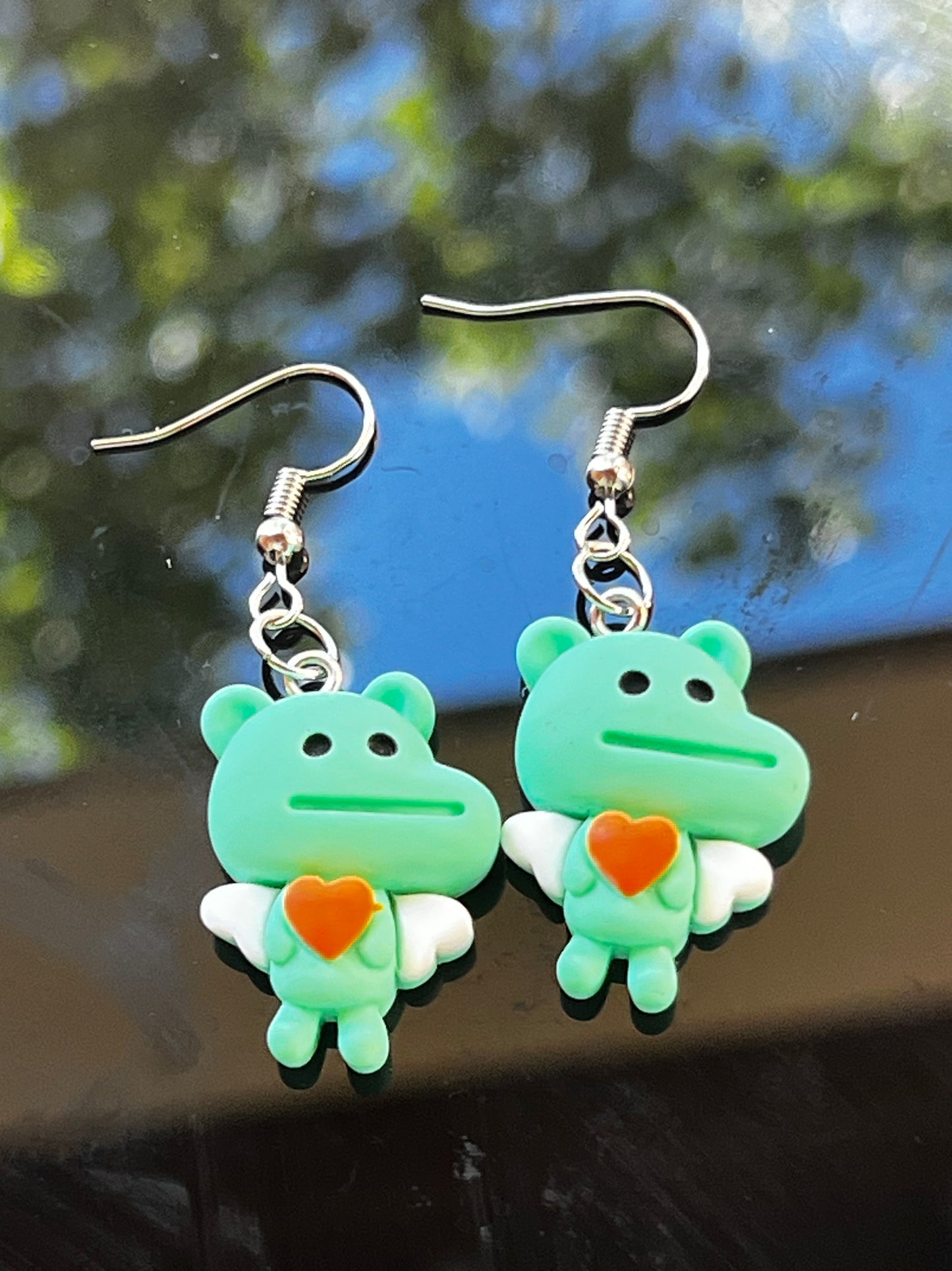 Love frog earrings