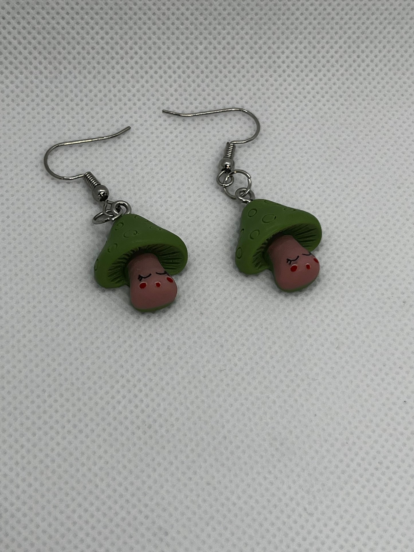 Sleepy Mushroom Earings