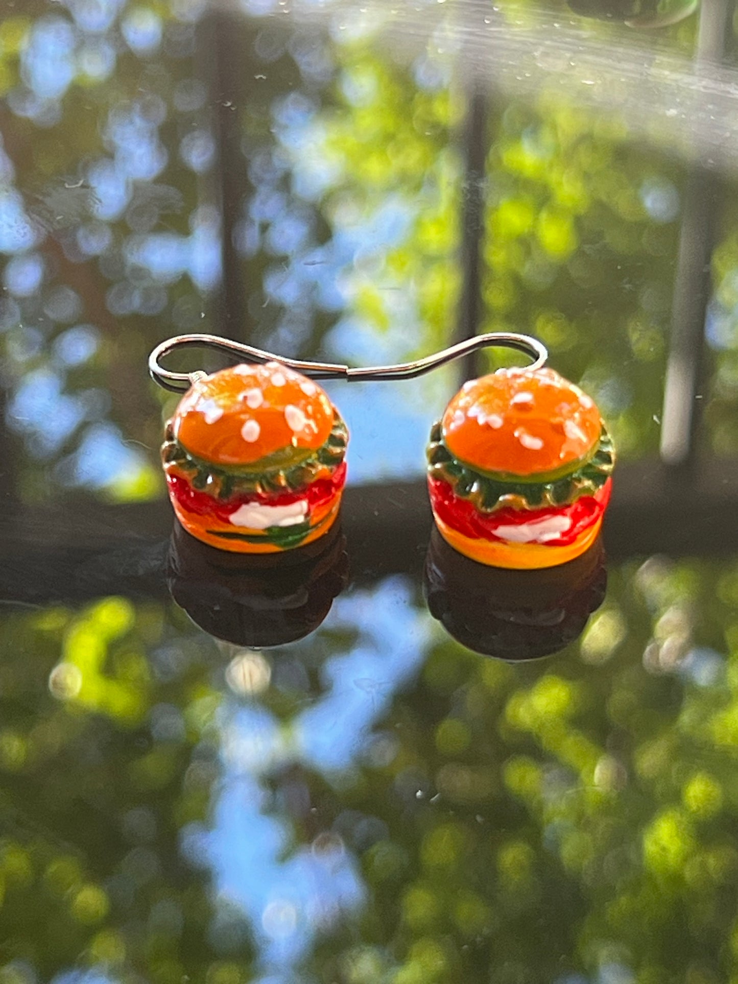 Burger Earrings