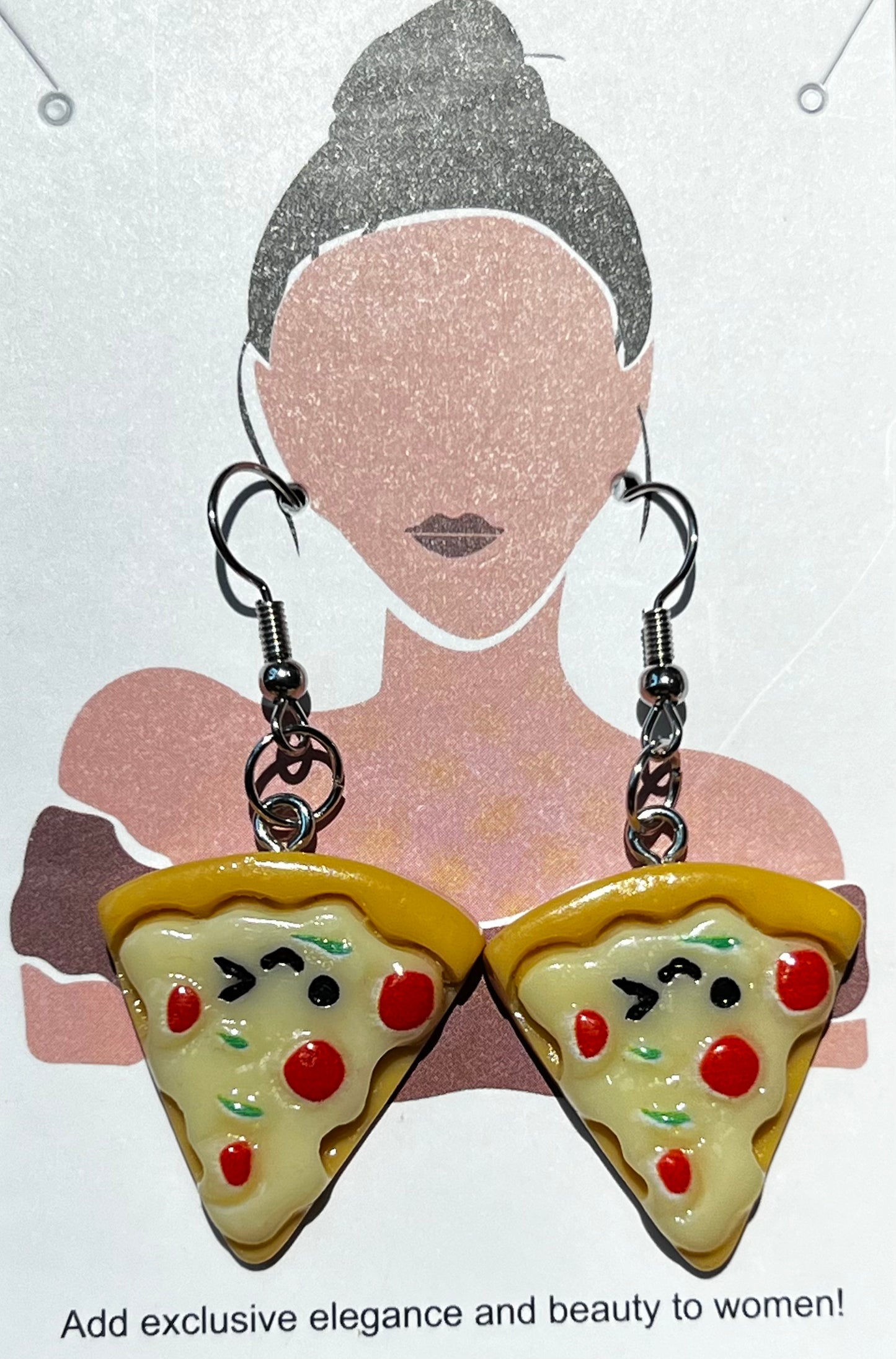 Pizza earrings