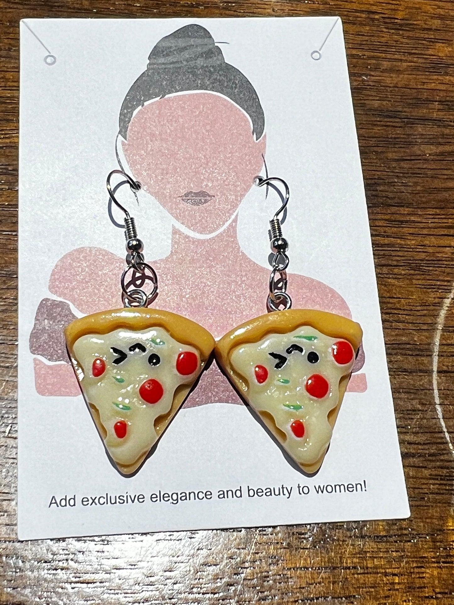 Pizza earrings