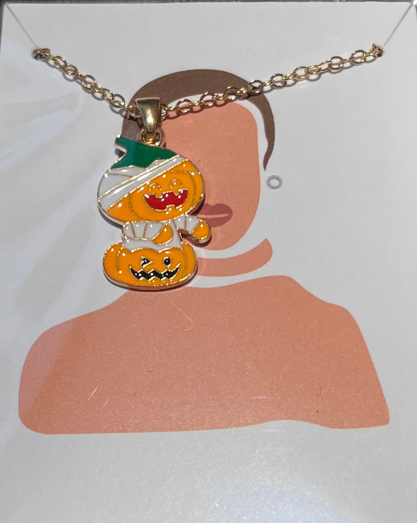 Pumpkin Zombie Necklace