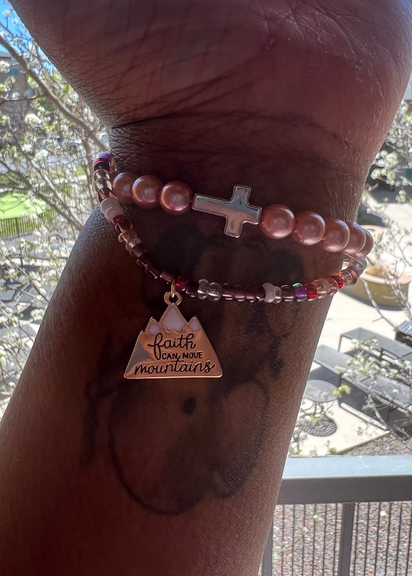 Faith moves Mountains Bracelet set