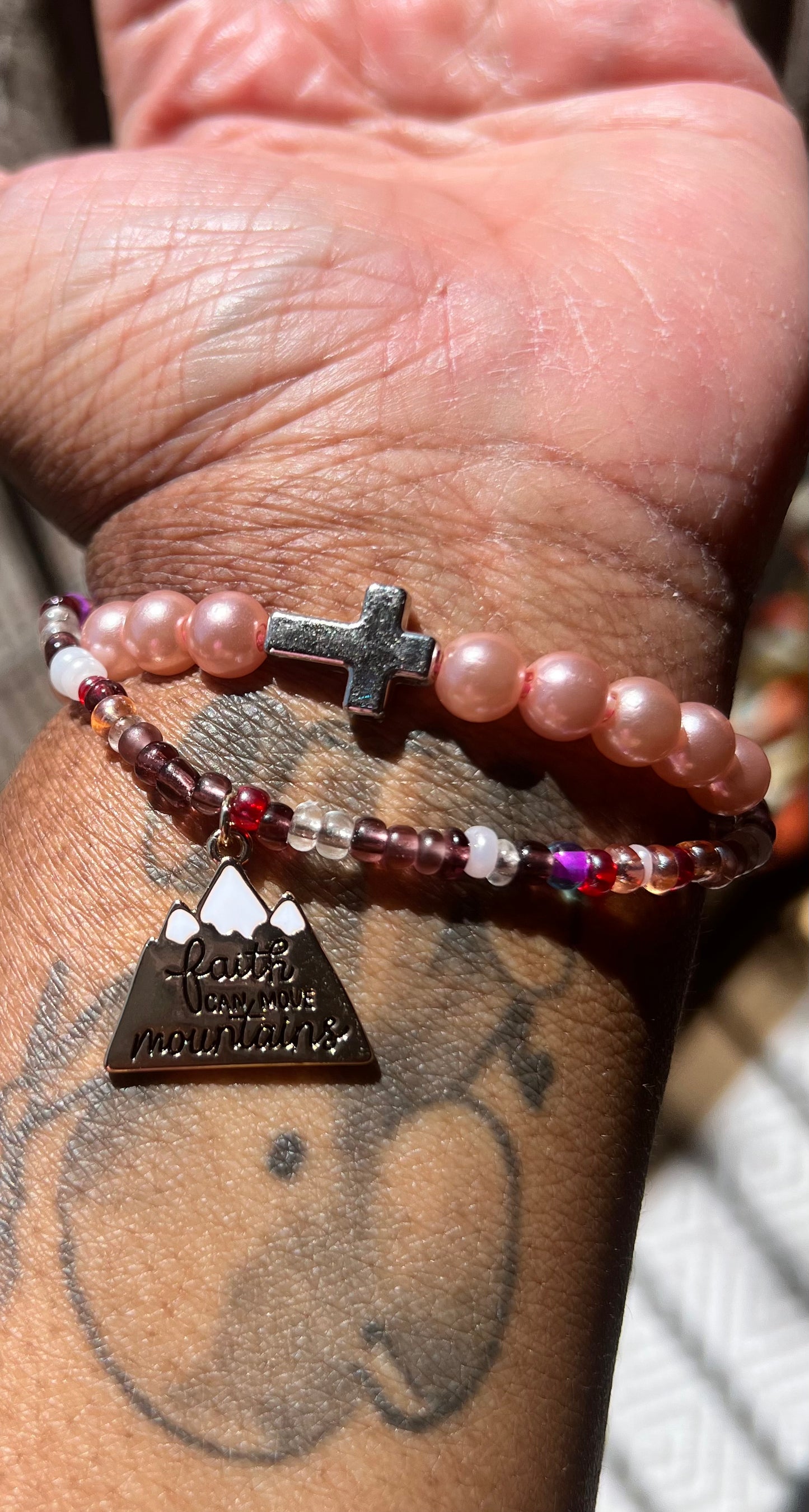 Faith moves Mountains Bracelet set