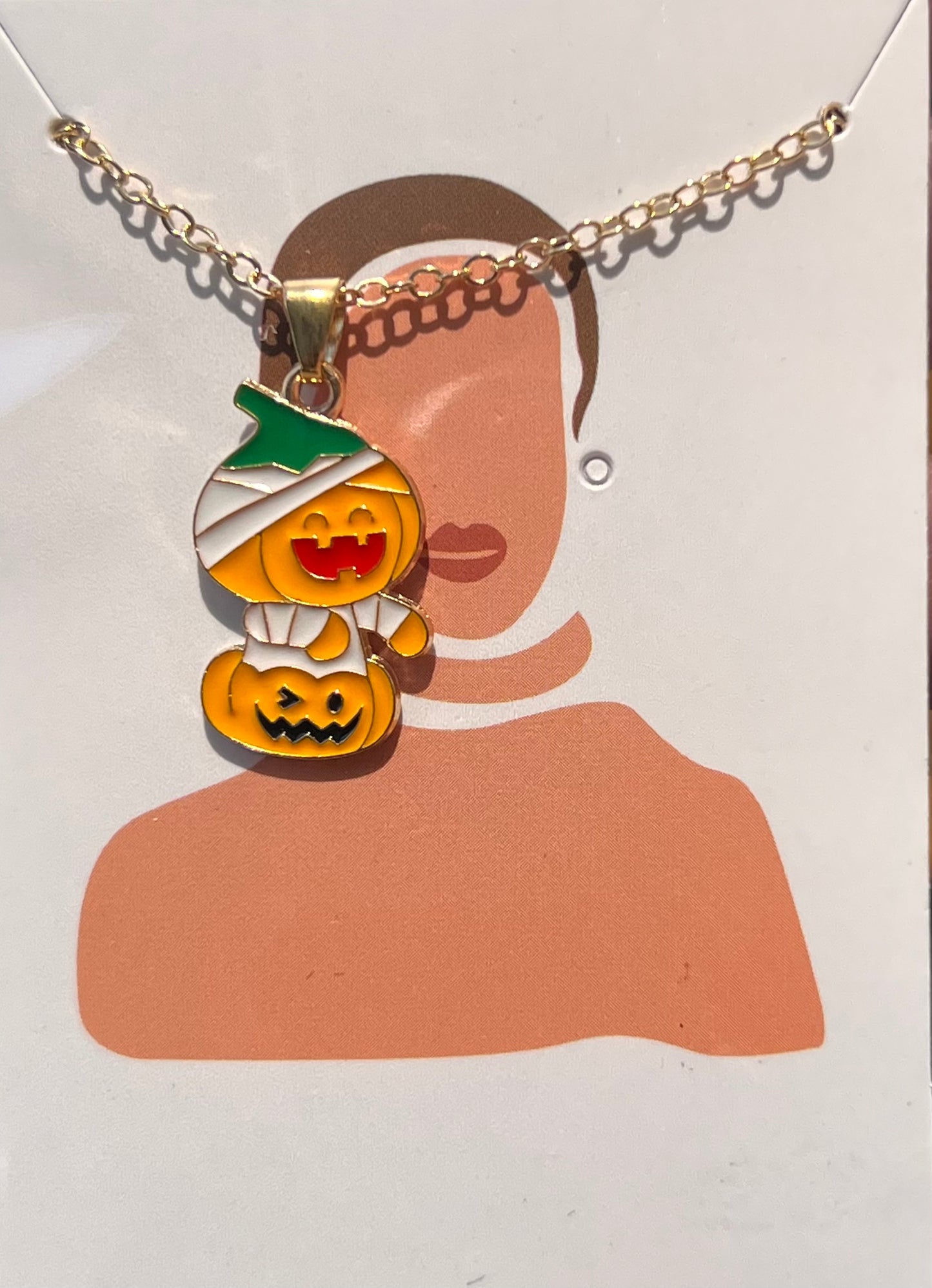 Pumpkin Zombie Necklace