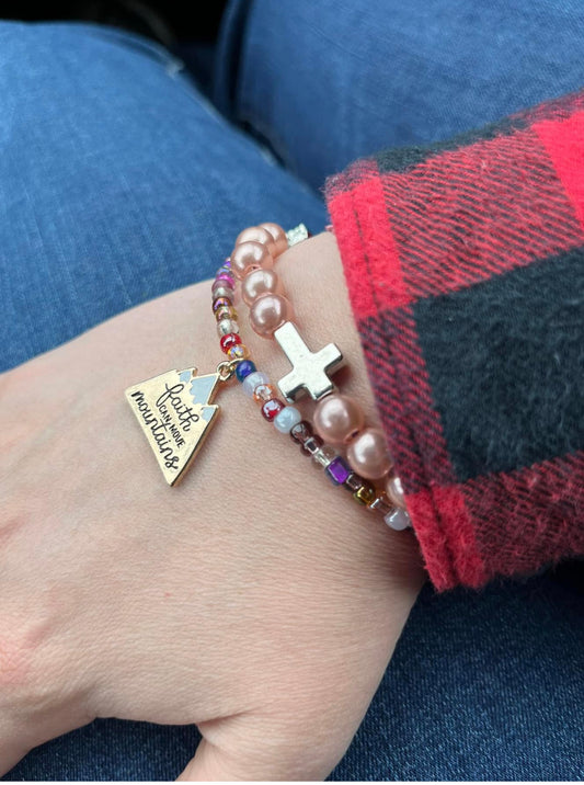 Faith moves Mountains Bracelet set