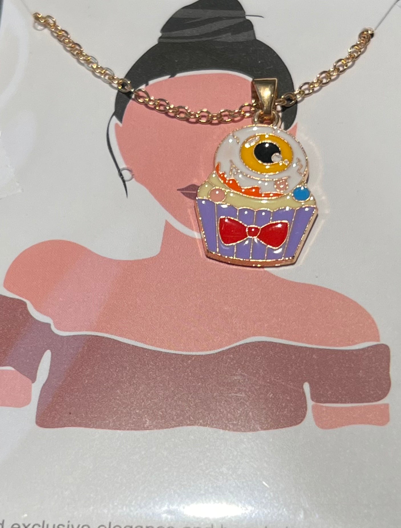 Eye Cupcake Necklace