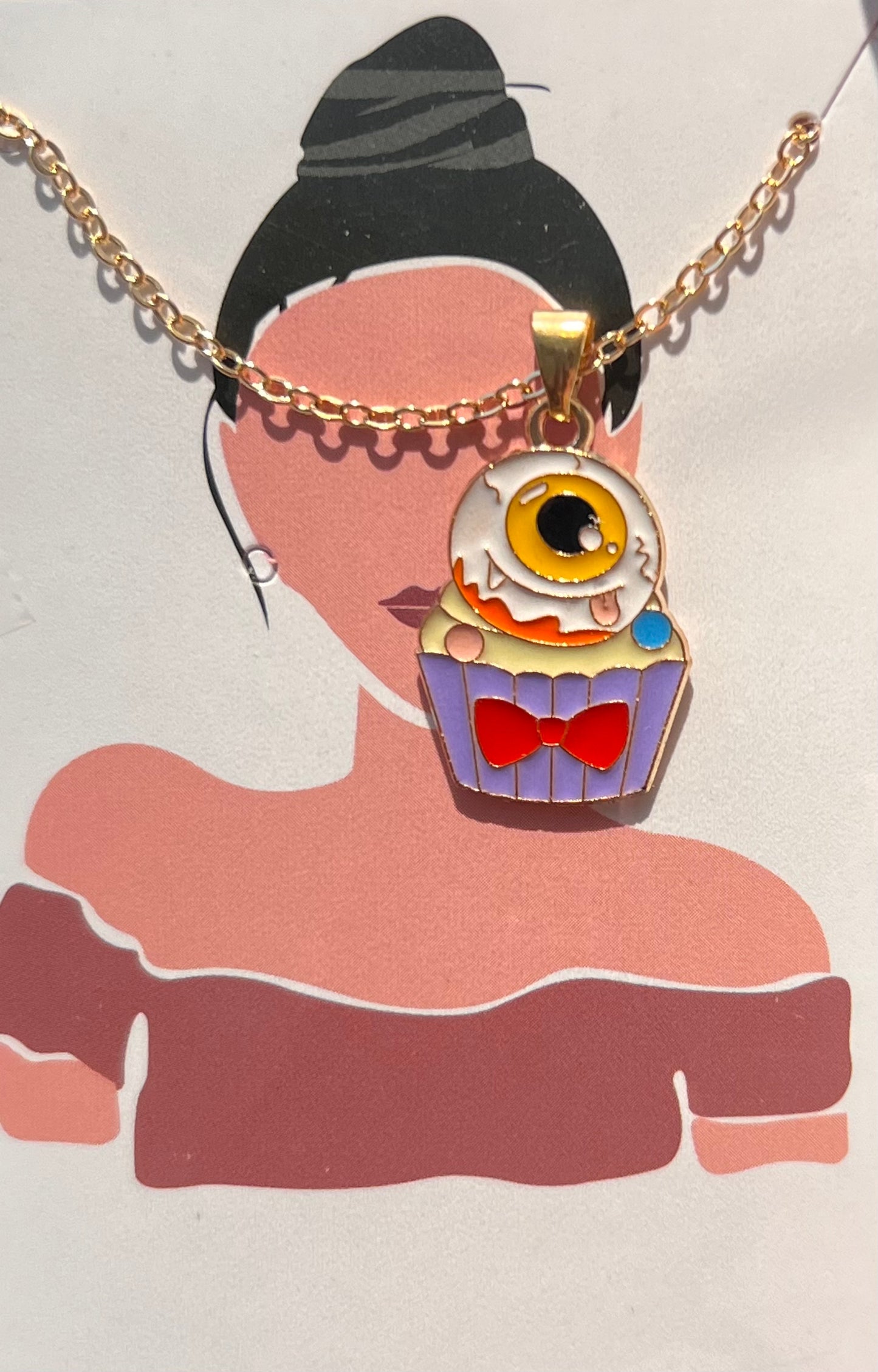 Eye Cupcake Necklace