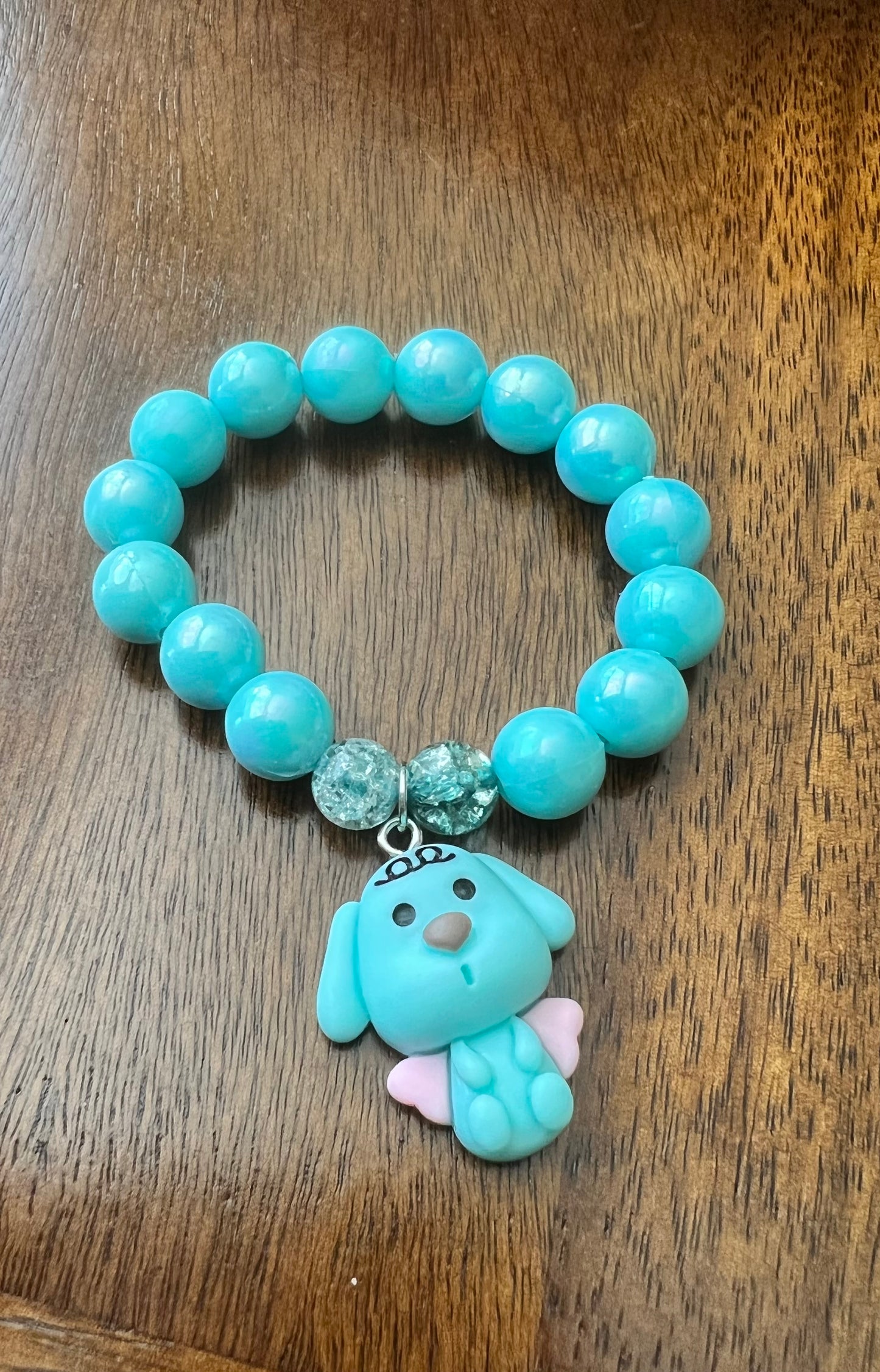 Blue dog w/ wings bracelet