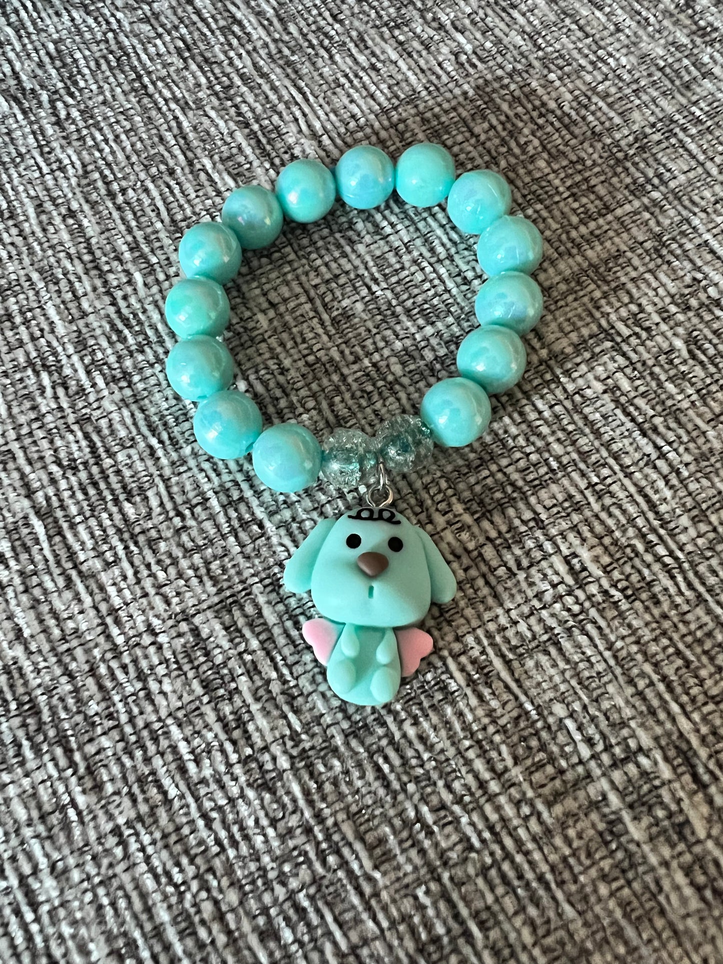 Blue dog w/ wings bracelet