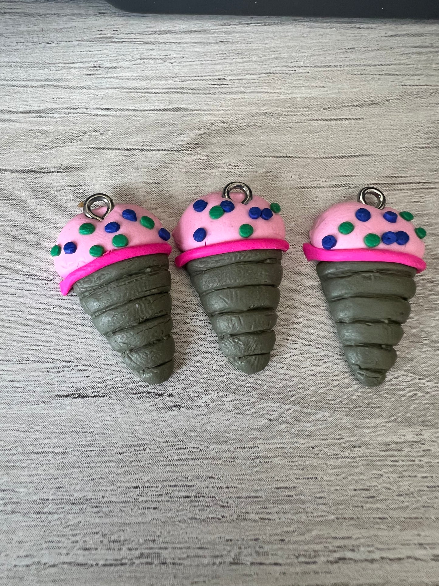 Pink Ice cream cone Charm