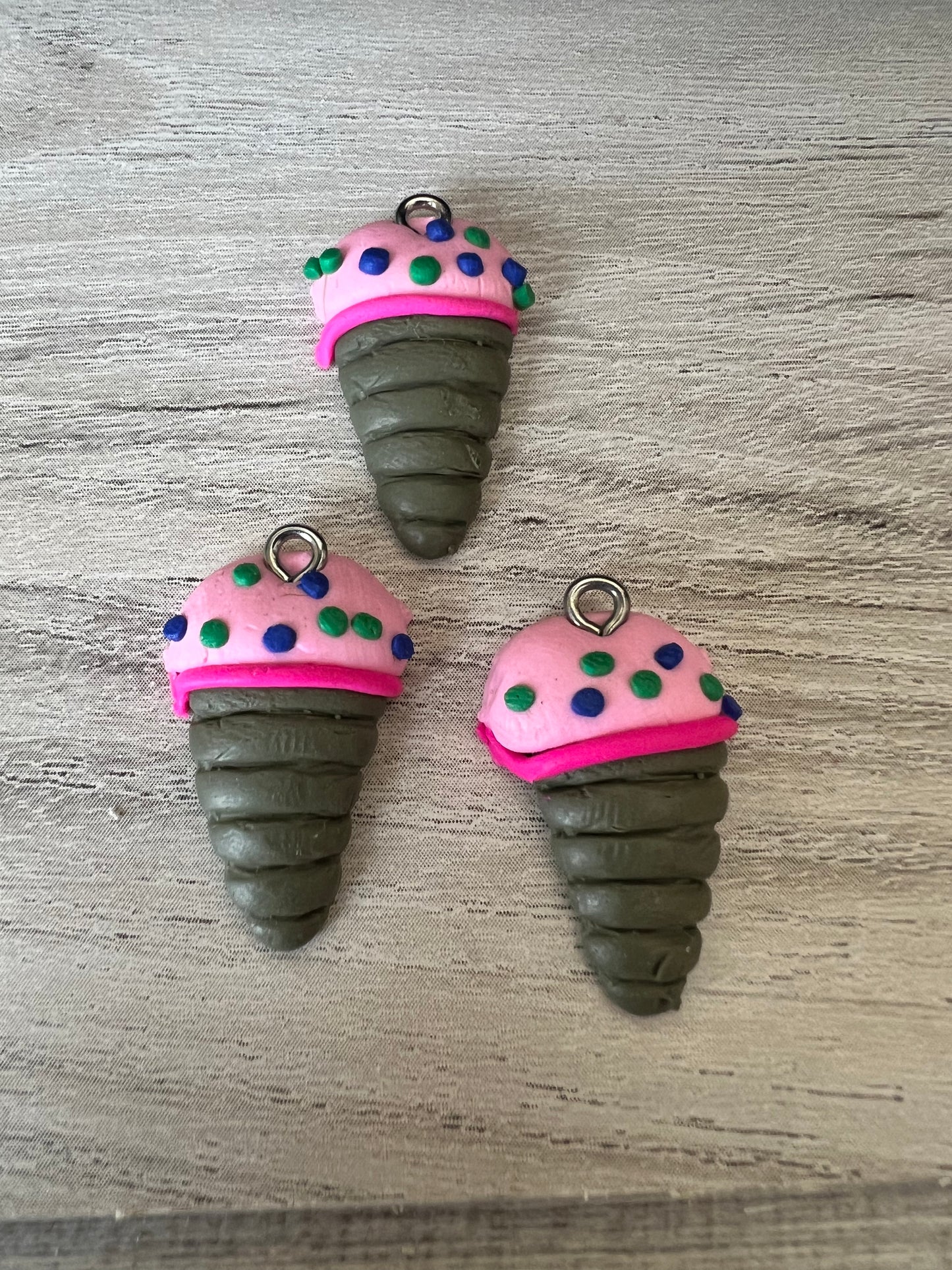 Pink Ice cream cone Charm